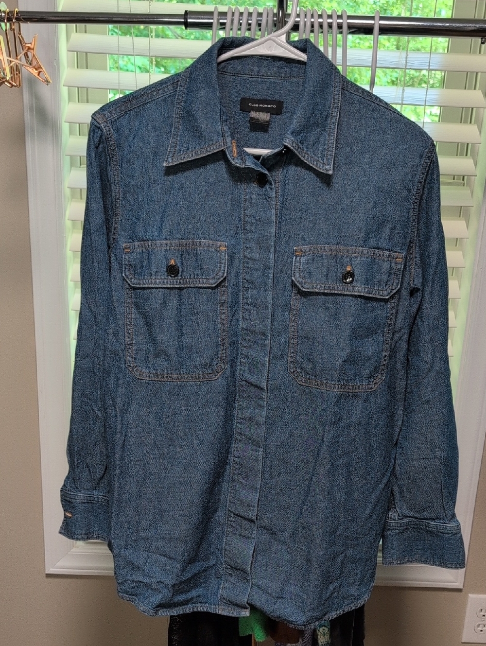Club Monaco Dark Blue Denim Shirt Jacket